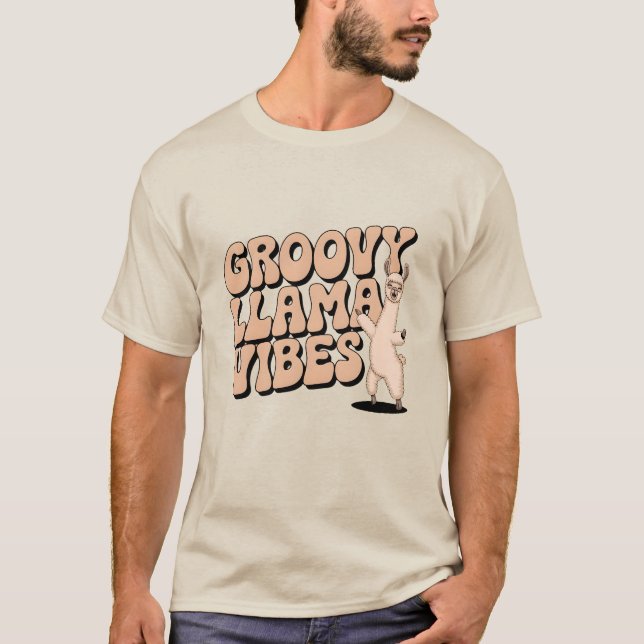 Camiseta Groovy Llama Vibes (Anverso)