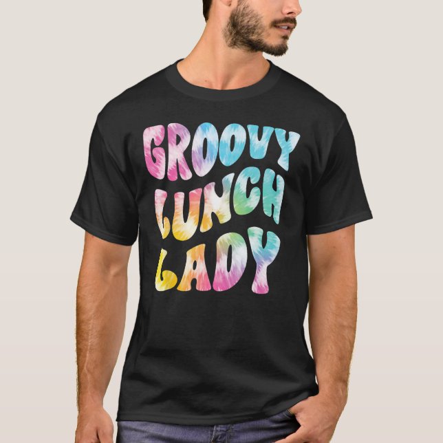 Camiseta Groovy Lunch Lady Cafeteria Canteen Vintage Groovy (Anverso)