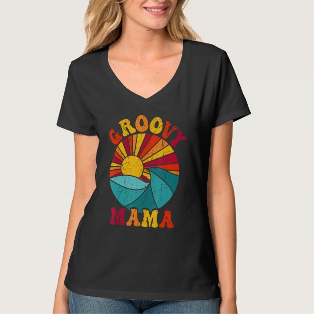 Camiseta Groovy Mama 70s Aesthetic Nostalgia 1970 s Retro M (Anverso)