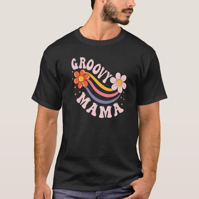 Camiseta Groovy Mama 70s Aesthetic Nostalgia 1970's Retro M (Anverso)