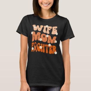 Camiseta groovy mamá esposa luchadora esclerosis múltiple M