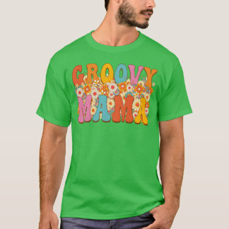 Camiseta Groovy Mamá Mamá con amigos de flores