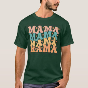 Camiseta Groovy Mama Retro Amigos del Día de la Madre