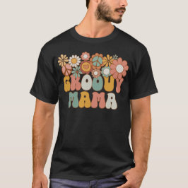 Camiseta Groovy Mama Retro Mothers Day Colorful Flower