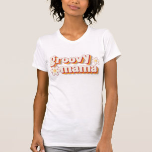 Camiseta Groovy Mama T-Shirt   Retro Daisy Birthday Party M