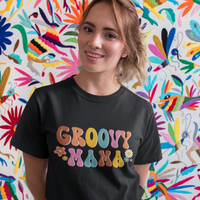 Camiseta Groovy Mama Tipografia Retro (Subido por el creador)