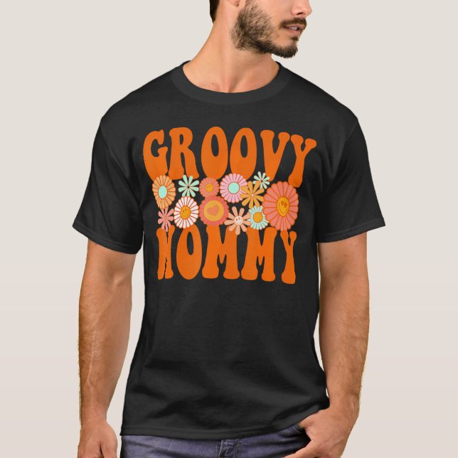 Camiseta Groovy Mami Familia Que Coincide 1er Nacimiento Fi (Anverso)