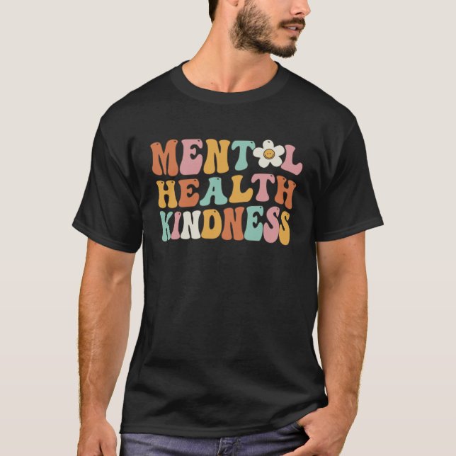 Camiseta Groovy Mental Health Matters Human Brain Illness A (Anverso)