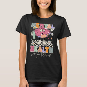 Camiseta Groovy Mental Health S Human Braille Awarene