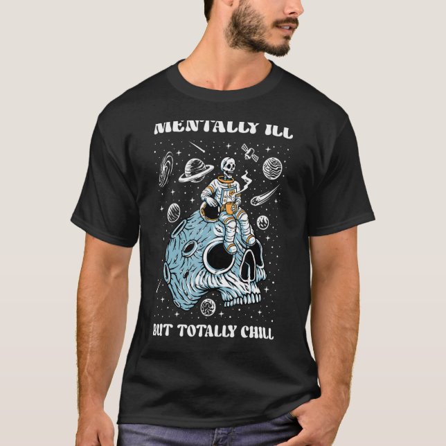 Camiseta Groovy Mentalmente Enfermo Pero Totalmente Chill H (Anverso)