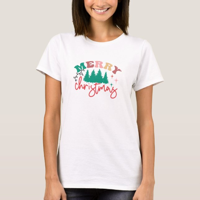 Camiseta Groovy Merry Christmas T-Shirt (Anverso)