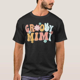 Camiseta Groovy Mimi Abuela Matanza Familia 1er Cumpleaños 