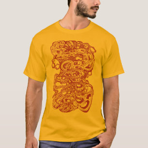 Camiseta Groovy Moderno Fantasmagórico Amorfo Hipnótico 