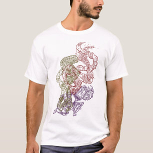 Camiseta Groovy Moderno Fantasmagórico Amorfo Hipnótico 