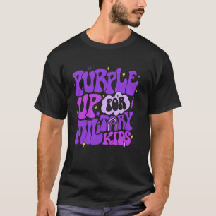 Camiseta Groovy Morado para los niños militares Niño milita
