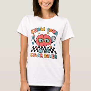 Camiseta Groovy Mostrar tu prueba de maestro de cerebro de