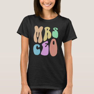Camiseta Groovy MRS CEO LADY Esposa Mamá empresaria Retro