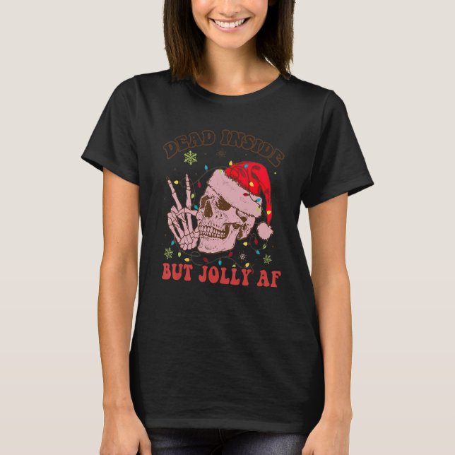 Camiseta Groovy Muerto Dentro Pero Navidades De Jolly Af Sk (Anverso)