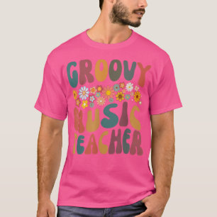 Camiseta Groovy Music Teacher Retro Colorful Design 965