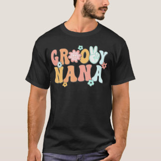 Camiseta Groovy Nana Abuela Familia Matemática Primer Cumpl