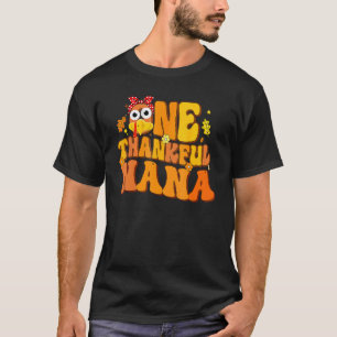 Camiseta Groovy Nana One Agradecidos Nana Acción de Gracias