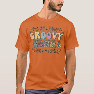 Camiseta Groovy NannyLeopard Retro Vintage Style Grandma Gi