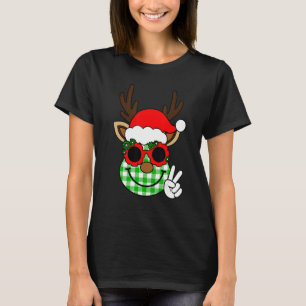 Camiseta Groovy Navidades Reindeer Face Team Santa Elf Squa