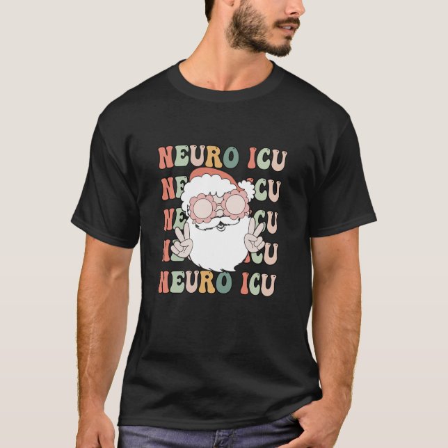 Camiseta Groovy Neuro ICU Christmas Neurology Squad Secret  (Anverso)