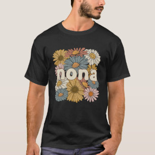 Camiseta Groovy Nona Abuela Flores Nona Abuela