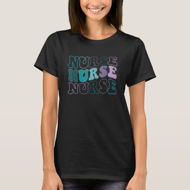 Camiseta Groovy Nurse Registered Nurse Future Nurse RETRO (Anverso)