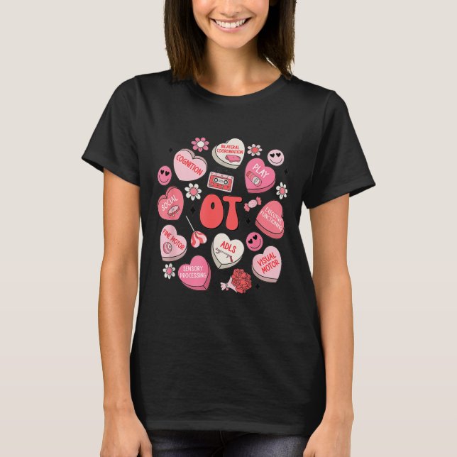 Camiseta Groovy Occupational Therapy Valentine Ot Conversat (Anverso)