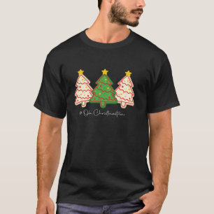 Camiseta Groovy Oh Christmas Tree Cake Lover Graciosa Chris