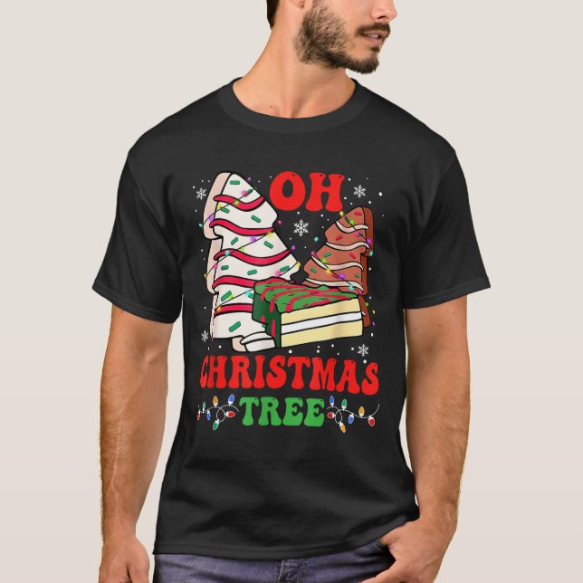 Camiseta Groovy Oh Christmas Tree Cakes Debbie Becky Jen Ca (Anverso)