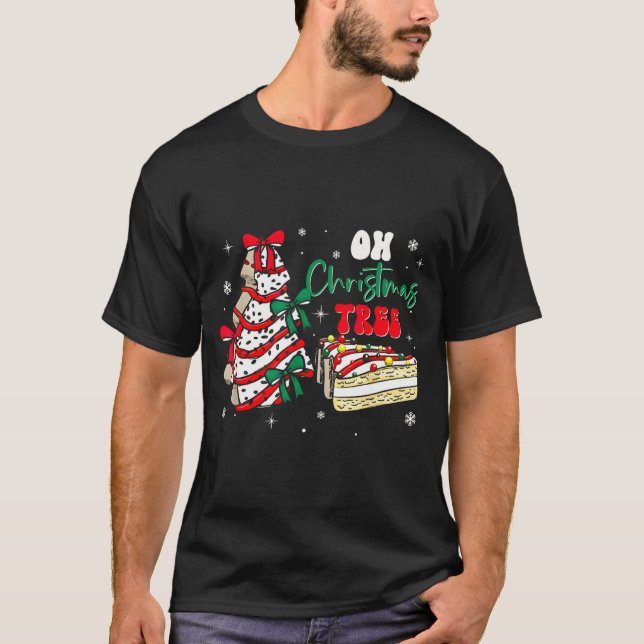 Camiseta Groovy Oh Christmas Tree Cakes Debbie Becky Jen Ca (Anverso)