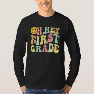 Camiseta Groovy Oh Hey 1st First Grade Back To School For T