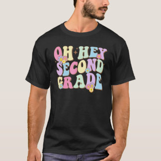 Camiseta Groovy Oh Hey Second Grade Back To School Teacher 