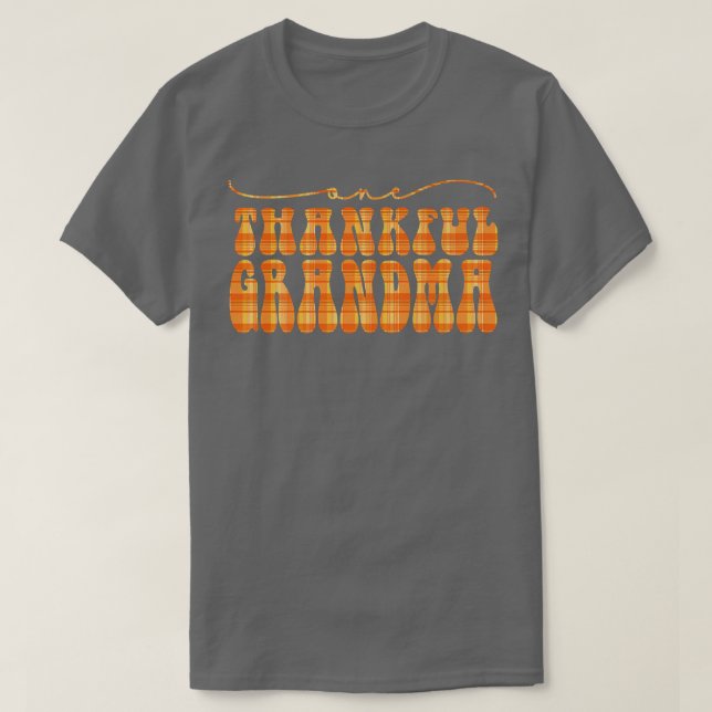 Camiseta Groovy One Agradecida Abuela Hello Fall Vibes Grac (Diseño del anverso)