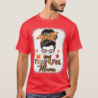 Camiseta Groovy One Agradecida Mamá Divertido Desordenado O