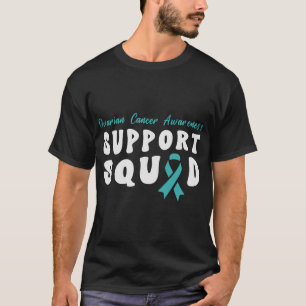 Camiseta Groovy Ovarian Cáncer de Conciencia Squad Verde az