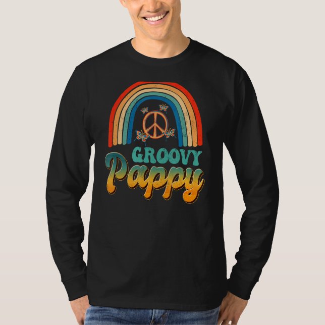 Camiseta Groovy Pappy Arcoiris Nostalgia estética Retro Gra (Anverso)