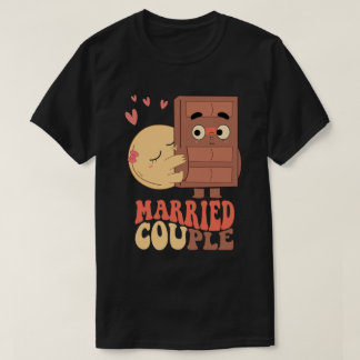 Camiseta Groovy Pareja casada Crece Chocolate Love