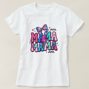Camiseta Groovy Patchwork Mama Leopardo de Lunares
