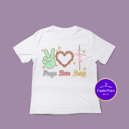 Camiseta Groovy Paz Cristiana Amor Jesús