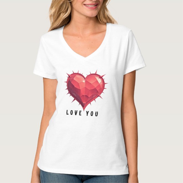 Camiseta Groovy Peace and Love 70s Valentine Shirt (Anverso)