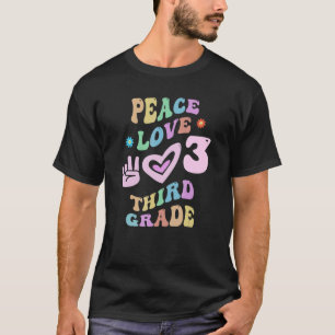 Camiseta Groovy Peace Love 3D GRADE Profesora Pequeña Miss
