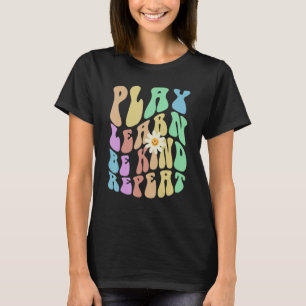 Camiseta Groovy PLAY APRENDER SER AMABLE REPETIR REtro Stop