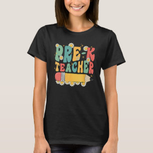 Camiseta Groovy Pre K Equipo De Maestros De Vuelta A La Esc