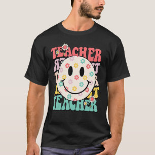 Camiseta Groovy profesora Flor floral sonríe feliz cara atr
