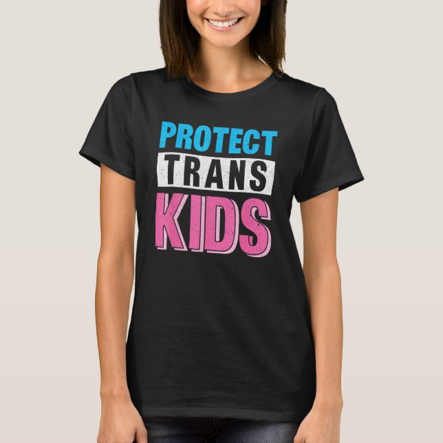Camiseta Groovy Protect Trans Kids LGBT LGBTQ Gay Lesbian P (Anverso)