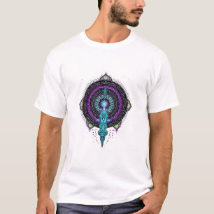 Camiseta Groovy Psychedelic Dreamscaps: Neon Pa futurista